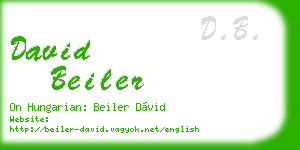 david beiler business card